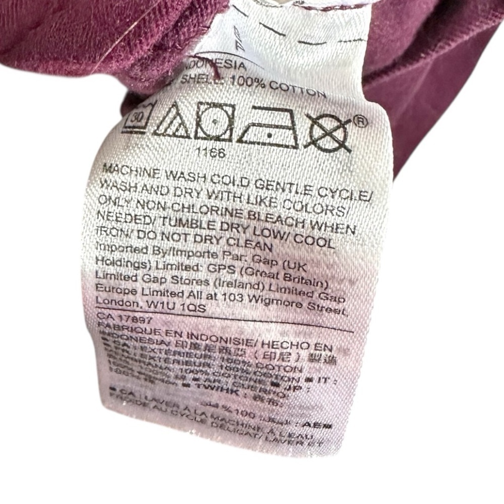 GAP- Burgundy Zip Up Warm Coat- Size S - Picture 6 of 7